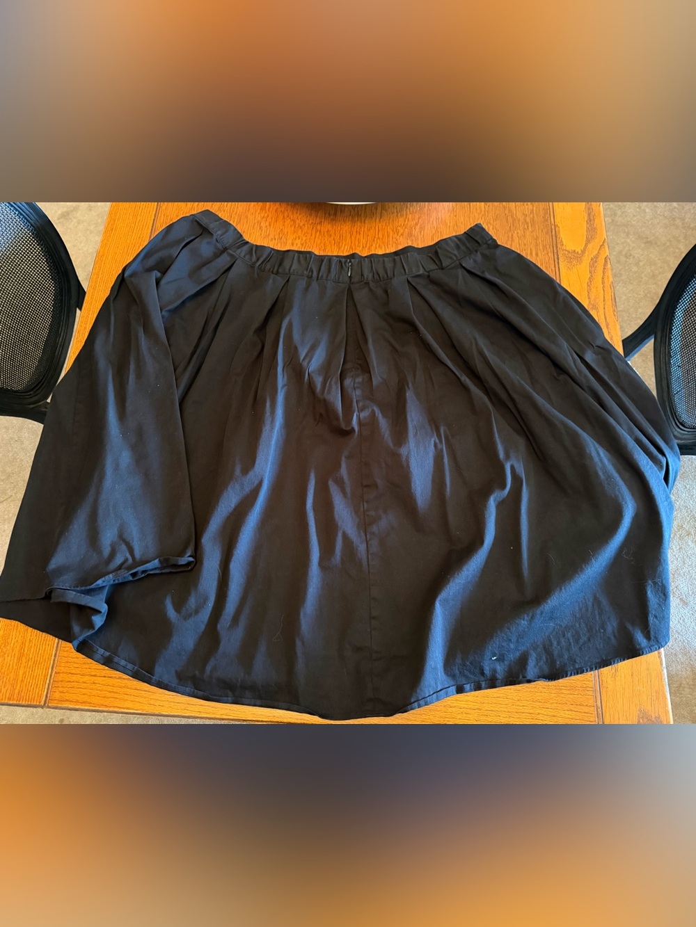 Eloquii Black Full box pleat Midi Skirt
